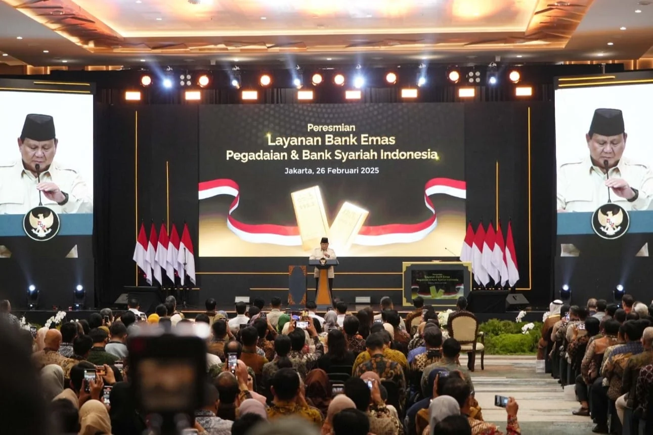 EQOZ MEDIA Peresmian Bank Emas Presiden Prabowo Tegaskan Layanan Bank Emas Dukung Ketahanan Ekonomi Nasional FOTO Kemenko Perekonomian RI eqozmedia.id