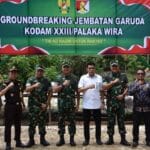 Kodam XXIIIPalaka Wira Realisasikan Pembangunan Jembatan Garuda di Parigi Moutong koneq media integra Pangdam Palaka Wira Bupati Parimo
